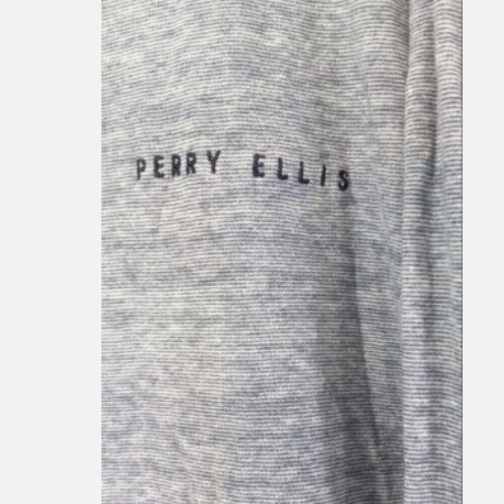 Men’s Henley Long Sleeve Pullover XL Gray 3-Button Hi-Low Hem Long Length Shirt - Picture 7 of 14